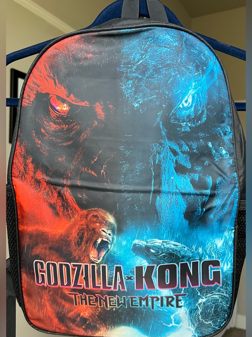 Godzilla vs Kong New Kids The New Empire One-Piece Backpack - Blue & Red